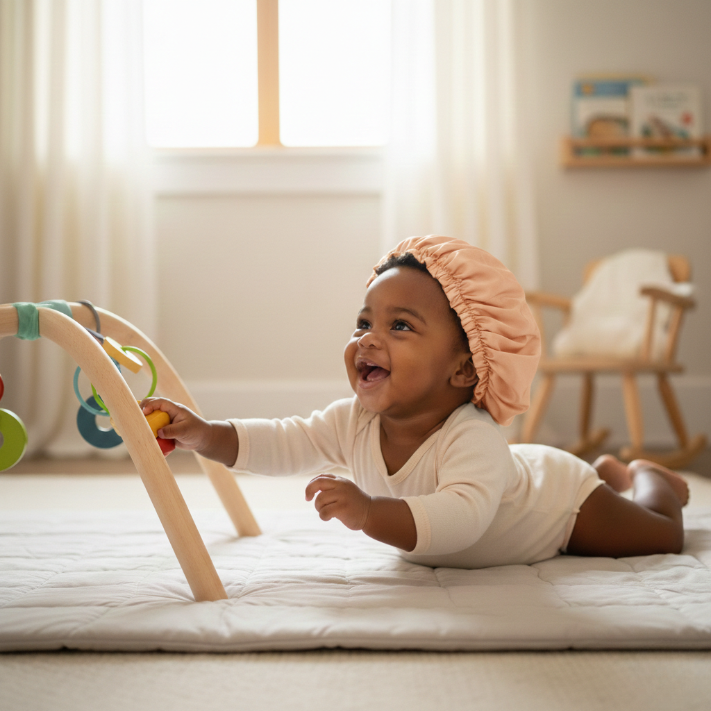 Baby Silk Bonnet - Medium (6-12 Months)