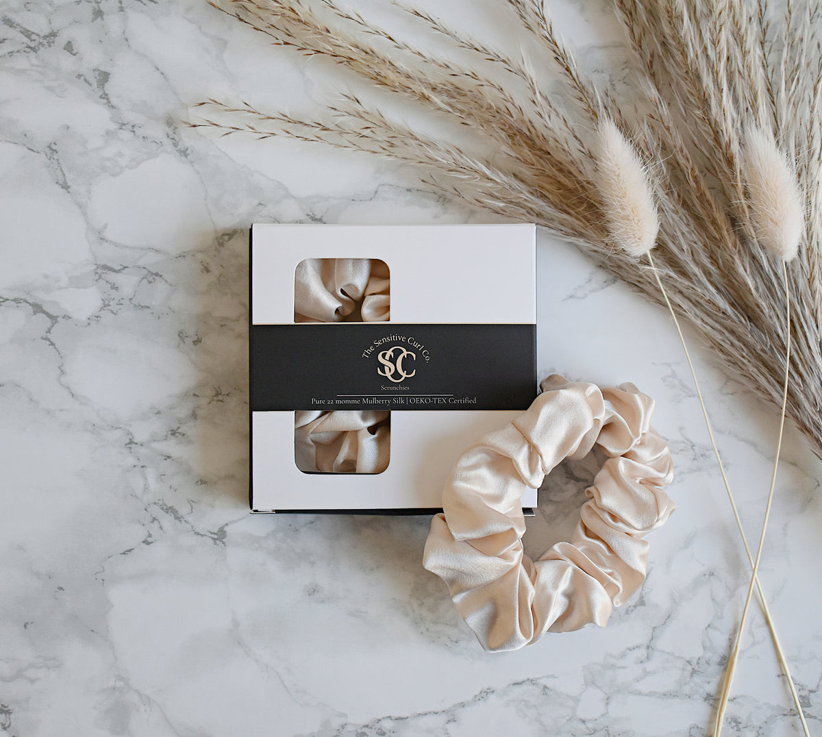 Protective Silk Scrunchie - Deep Mauve | Medium | 22 Momme Mulberry Silk | OEKO-TEX UK