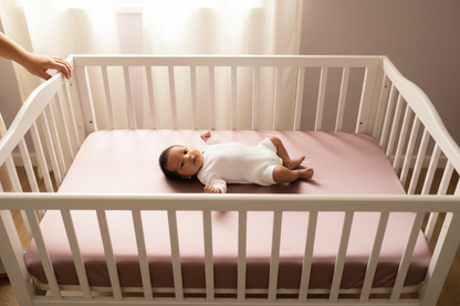 Silk Fitted Cot Sheet - Deep Mauve | 22 Momme Mulberry Silk | Eczema Sensitive Skin | OEKO-TEX UK