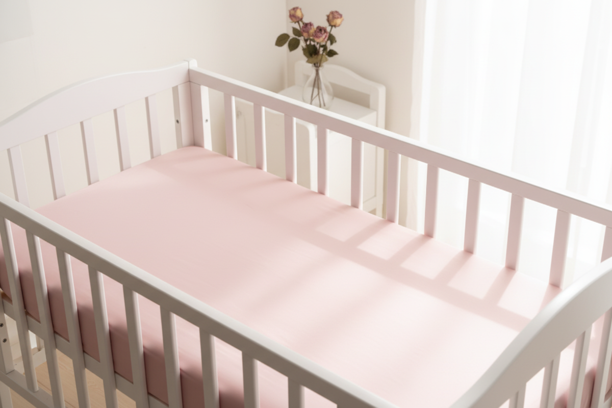 Silk Fitted Cot Sheet - Deep Mauve | 22 Momme Mulberry Silk | Eczema Sensitive Skin | OEKO-TEX UK
