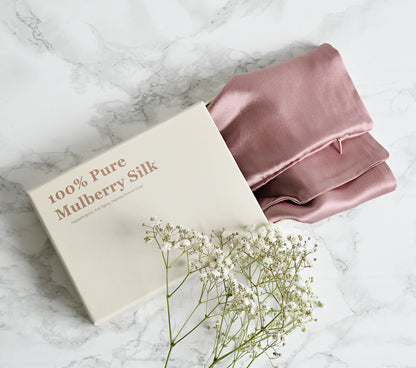 Silk Pillowcase - Deep Mauve | Adult 50x75cm | 22 Momme Mulberry Silk | OEKO-TEX UK