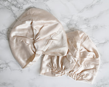 Adult Silk Sleeping Bonnet - Double-Layered & Reversible