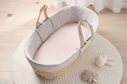 Silk Fitted Crib Sheet - Deep Mauve | Moses Basket & Bassinet | 22 Momme Mulberry Silk | OEKO-TEX UK