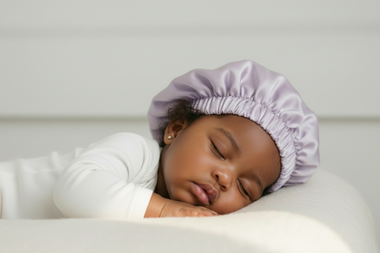 Baby bonnet lifestyle - lavender
