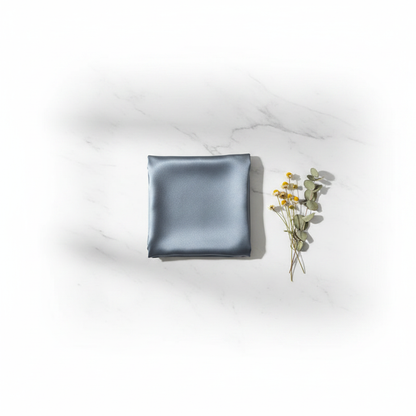 Blue-Grey Pillowcase Flat Lay