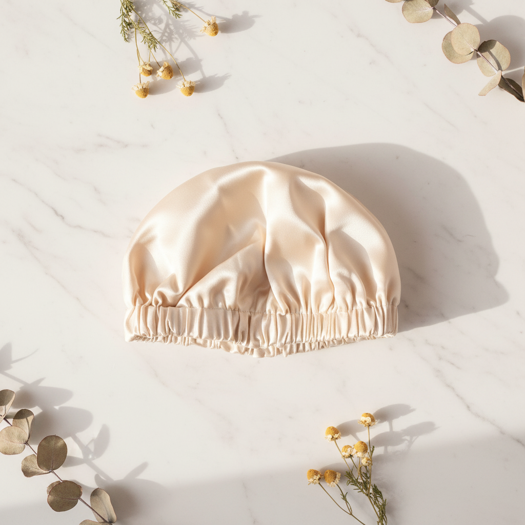 Cream Dome Bonnet Solo Flat Lay