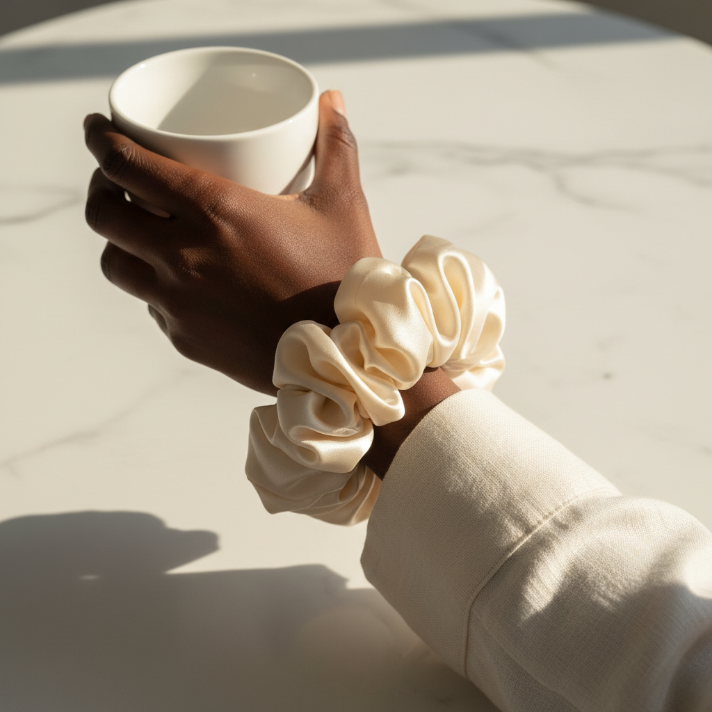 Cream Scrunchie Wrist