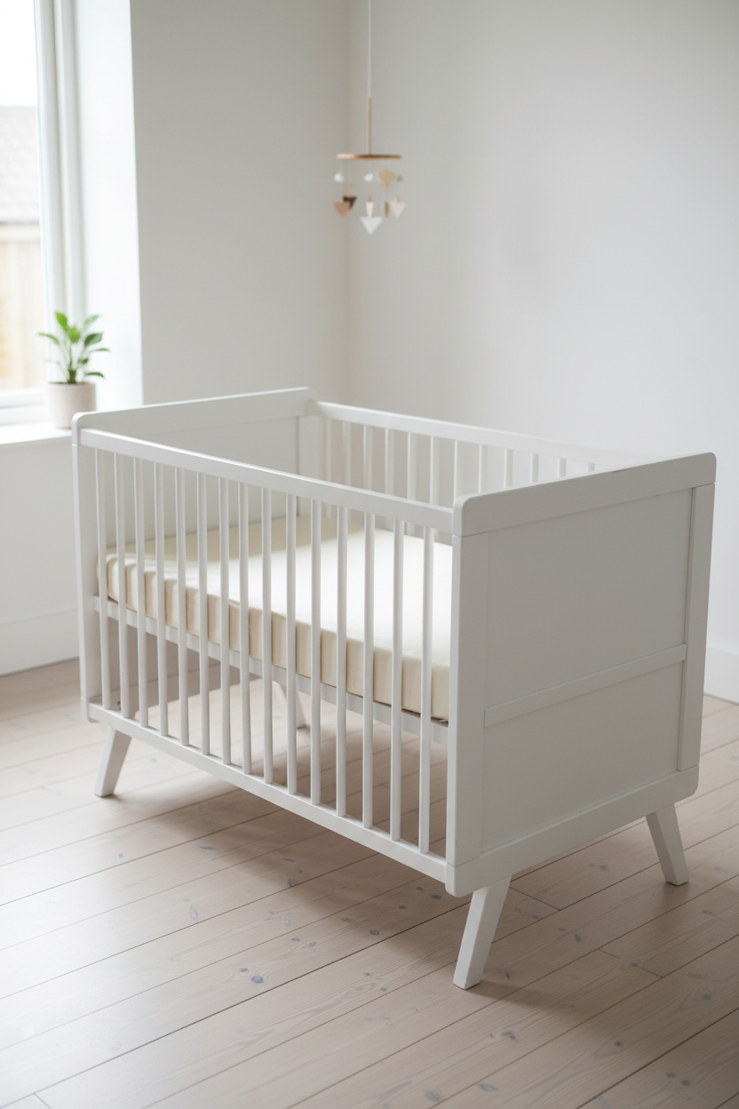 Cream Silk Cot Sheet Lifestyle Nursery