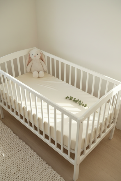 Cream Silk Fitted Cot Sheet Cosy Nursery