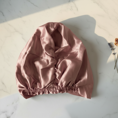 Dusty Rose Silk Bonnet Marble