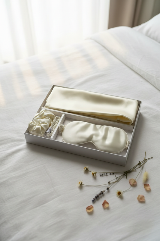 Gift Box on Bed with Florals