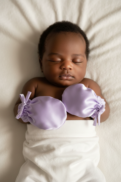 Lavender mittens — baby lifestyle