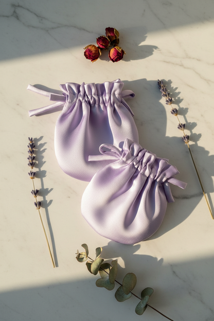 Lavender mittens — styled marketing
