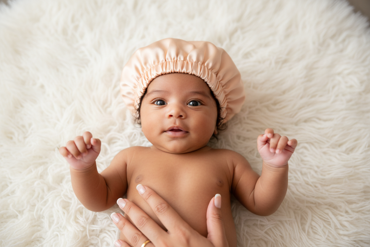 Mixed Race Newborn Peach