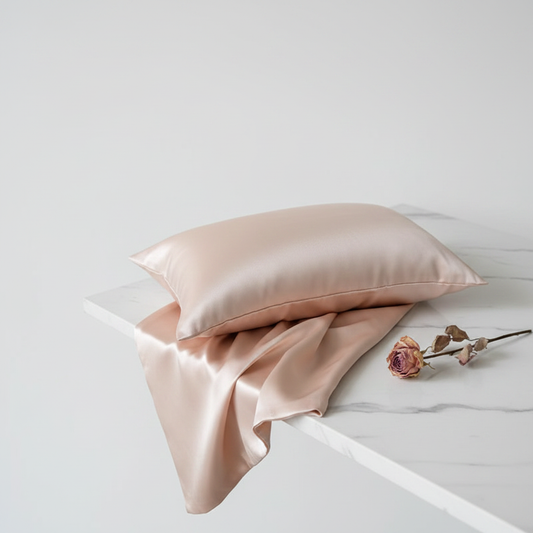 Peach Pillowcase Draped