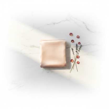 Peach Pillowcase Flat Lay