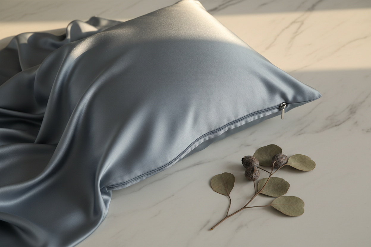 Pillowcase Zip Greyish Blue