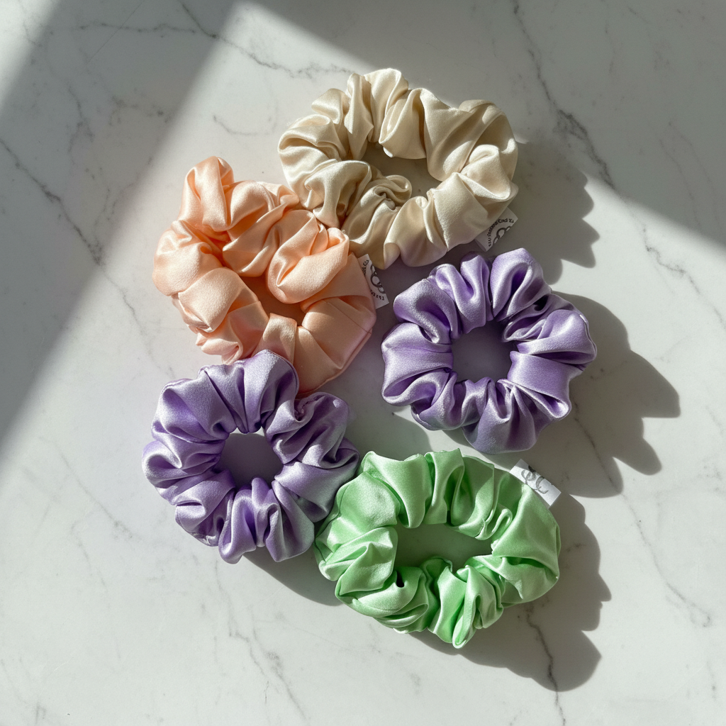 Silk Scrunchie Collection Enhanced Square