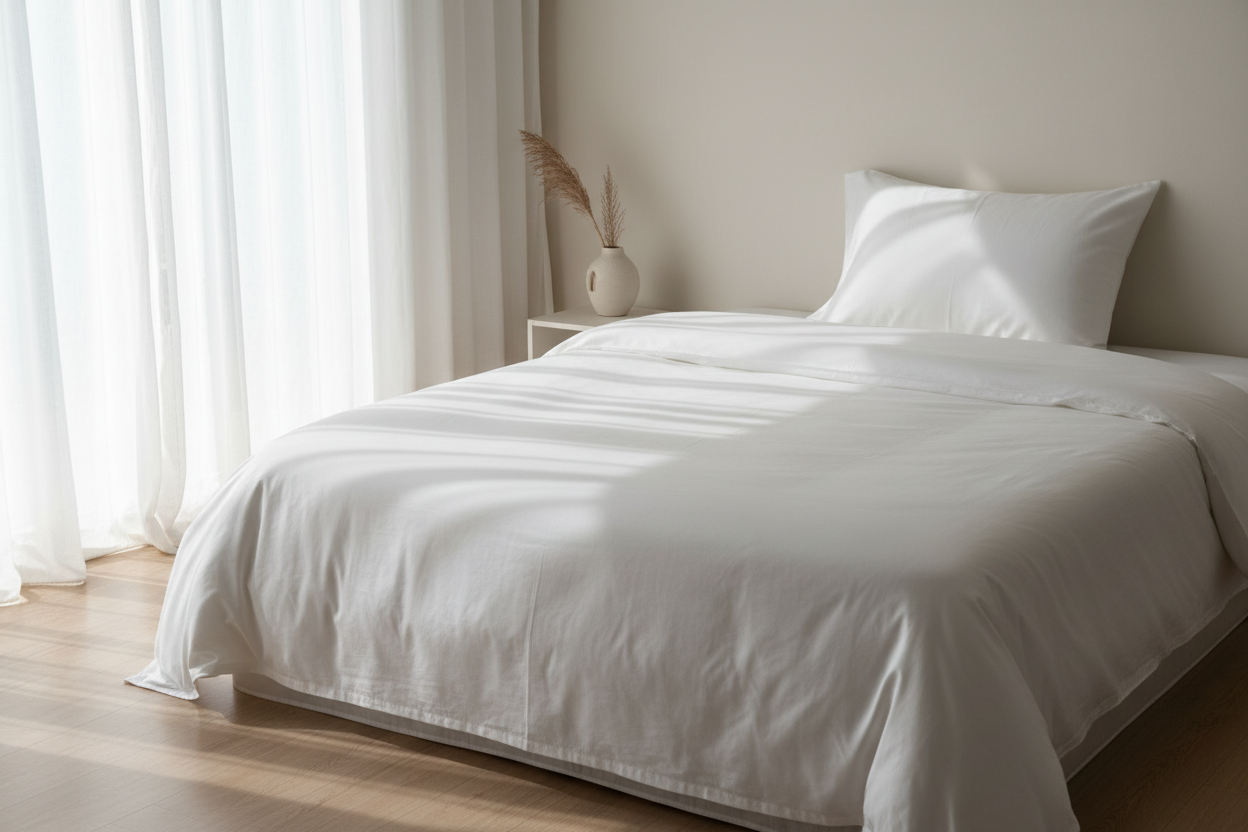 White Pillowcase Bedroom Hero